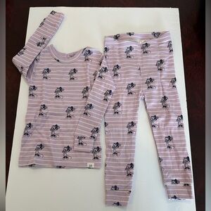 Disney PJ Set Long Sleeve Shirt and Pants Minnie Mouse 2 years